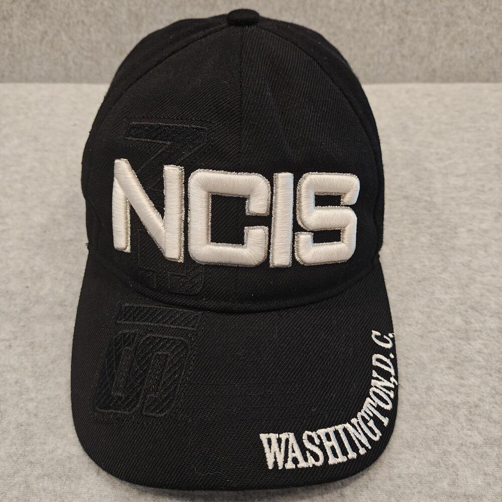 Washington NCIS DC Baseball Hat Cap Black Strap Back Adjustable Embroidered TV